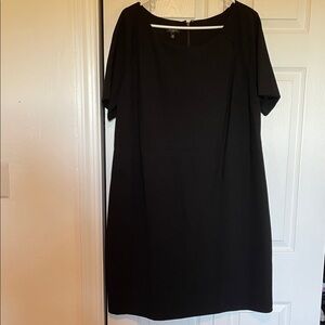 Women’s Talbots 16W midi LBD-little black dress timeless stitching detail @waist